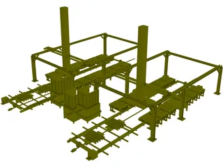 Dual Gantry Robotic System 3D Model preview