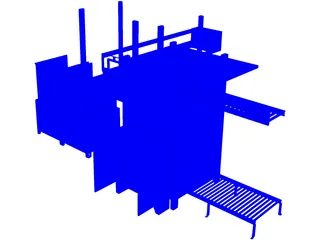 Top Load Palletizer with Pallet Destacker 3D Model preview