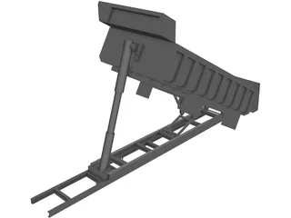 Tipper Lorry Isuzu FQR Chassis 3D Model preview