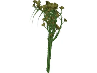 Rose Flower 3D Model preview
