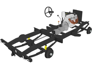 Chassis Land Rover 3D Model preview