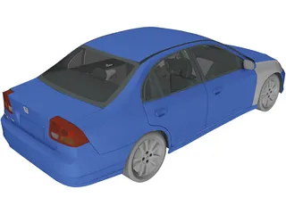 Honda Civic (2005) 3D Model preview