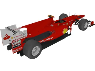 Ferrari F1 F10 (2010) 3D Model preview