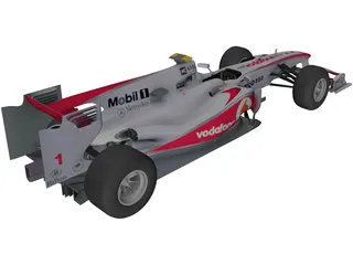 McLaren MP4-25 F1 (2010) 3D Model preview