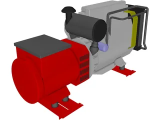 Diesel Generator 3D Model preview