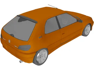 Peugeot 306 GTi 3D Model preview