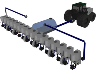 Kinze Corn Planter 3D Model preview