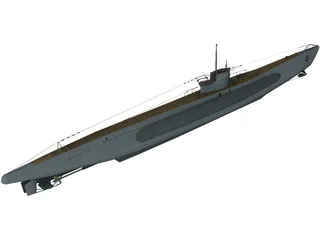 Uboat Type VII 3D Model preview