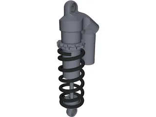 Ohlins TTX-25 Damper w/ Spring 3D Model preview