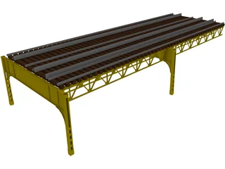 Chicago L-Track 3D Model preview