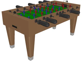 Foosball Table 3D Model preview
