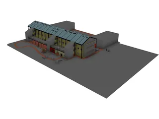 Social House A Class 3D Model preview