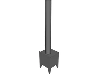 Fireplace Metro Tiny Rad 3D Model preview