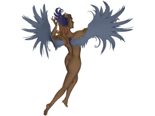 Carnival Woman 3D Model preview