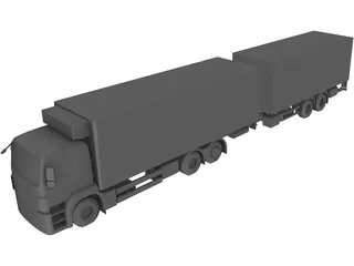 European Truck 3D Model preview