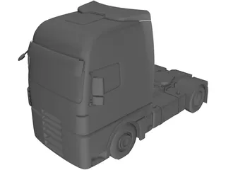 European Cab Over Truck 3D Model preview