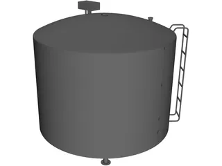 Milk Silo 3D Model preview