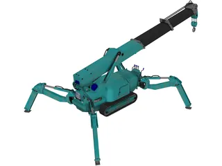 Maeda MC 285 Mini Crawler Crane 3D Model preview