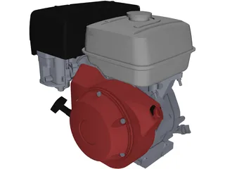 Honda GX340 Engine 3D Model preview