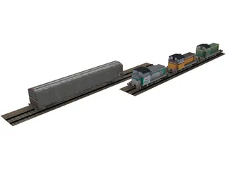 Trains Collection 3D Model preview
