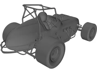 Sprint Car Buggy 3D Model preview