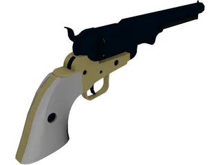 Colt Army Revolver 3D Model preview