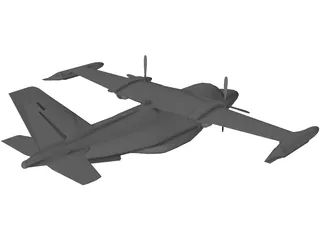 Mitsubishi MU-2 Marquise 3D Model preview