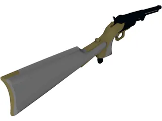 Colt 1847 Dragoon with Stock 3D Model preview