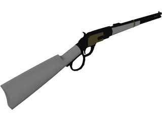Winchester 1873 Saddleloop Carbine 3D Model preview