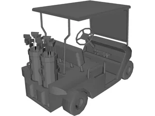 Golf Cart 3D Model preview