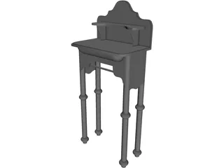 Lavatory Stand Antique 3D Model preview