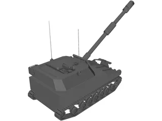 M109A6 Paladin Self-Propelled Howitzer 3D Model preview