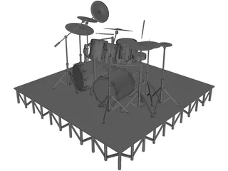 Drum Kit Big 3D Model preview