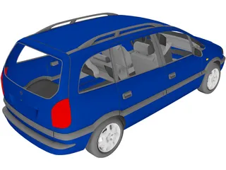 Opel Zafira 3D Model preview