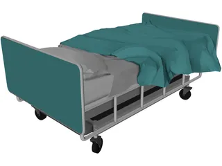 Bed Hospital 3D Model preview