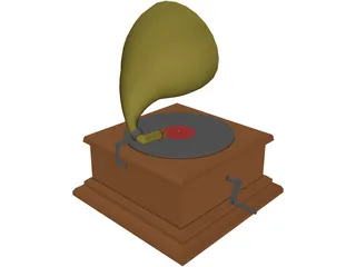 Gramophone 3D Model preview