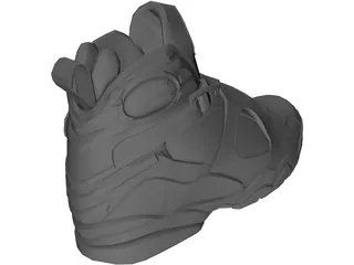 Shoe Men High Top 3D Model preview