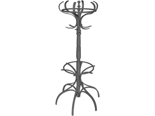 Coat Rack 3D Model preview