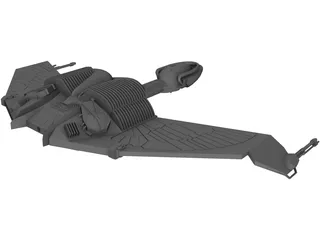 Star Trek Klingon Ship 3D Model preview