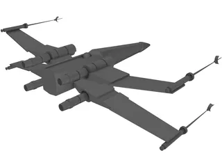 Star Wars X-Wing 3D Model preview