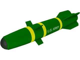 Hellfire Missile 3D Model preview