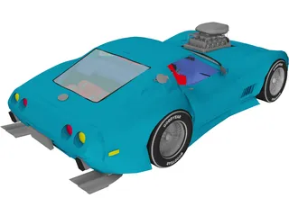 Chevrolet Corvette (1979) [Supercharged] 3D Model preview