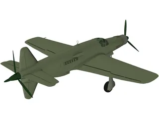 Dornier Do 335 Pfeil 3D Model preview