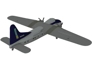 Bristol Freighter Mk 32 3D Model preview
