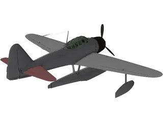 A6M2 N Type 2 Rufe 3D Model preview