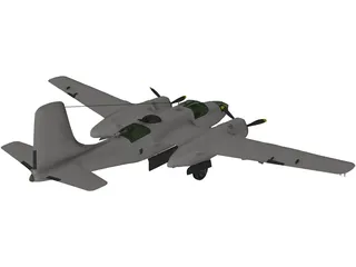 Douglas A-26 Invader 3D Model preview