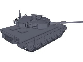 Japanese Type 90 Tank 3D Model preview