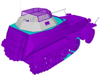 Sd. Kfz. 250/9 3D Model preview