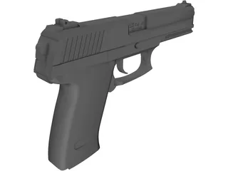 Heckler Koch Mk 23 Socom 3D Model preview