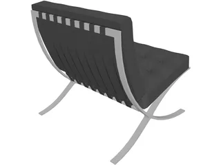 Chair Barcelona Mies Van de Rohe 3D Model preview